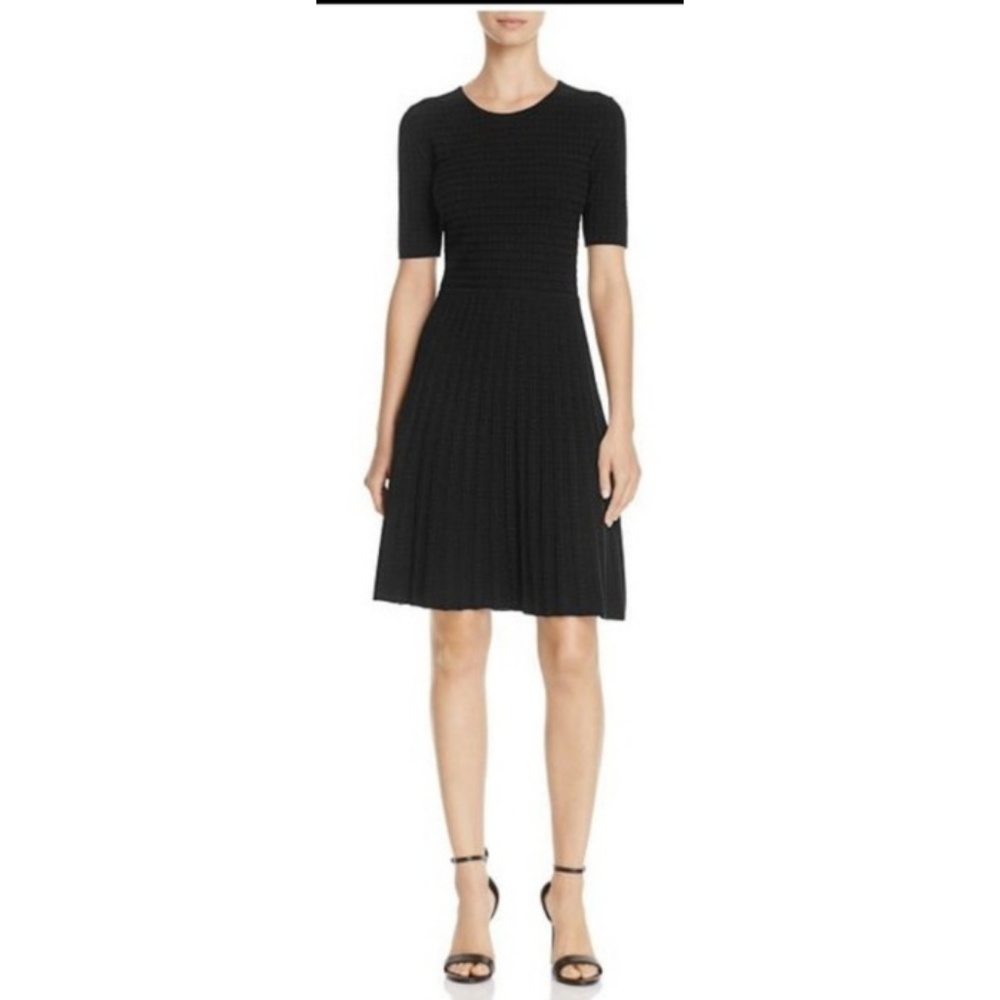 Hugo Boss Frida Fit and Flare Black Dress